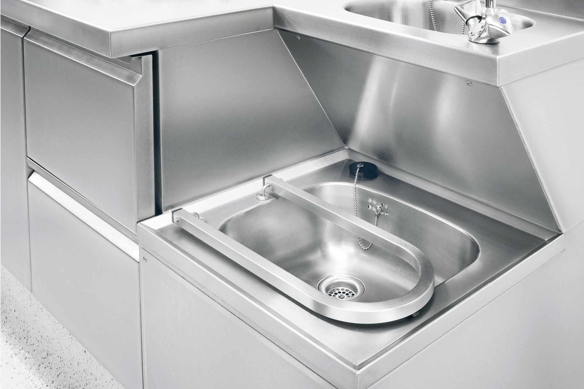 CHROMOnorm Ausguss-Handwasch-Kombination